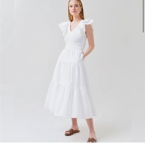 Sea New York smocked embroidered sleeve dress never worn